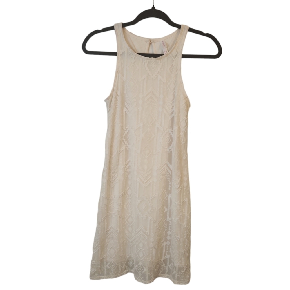 Xhilaration Champagne Sleeveless Lace Dress Size XS